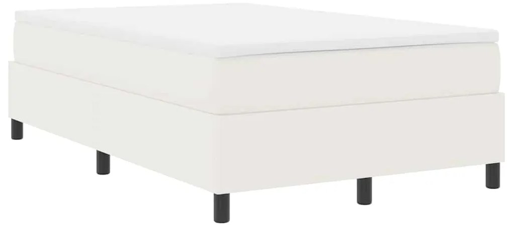 Cama Box com Colchão Creme - 120 x 200 cm, Tecido de Veludo Cotelê