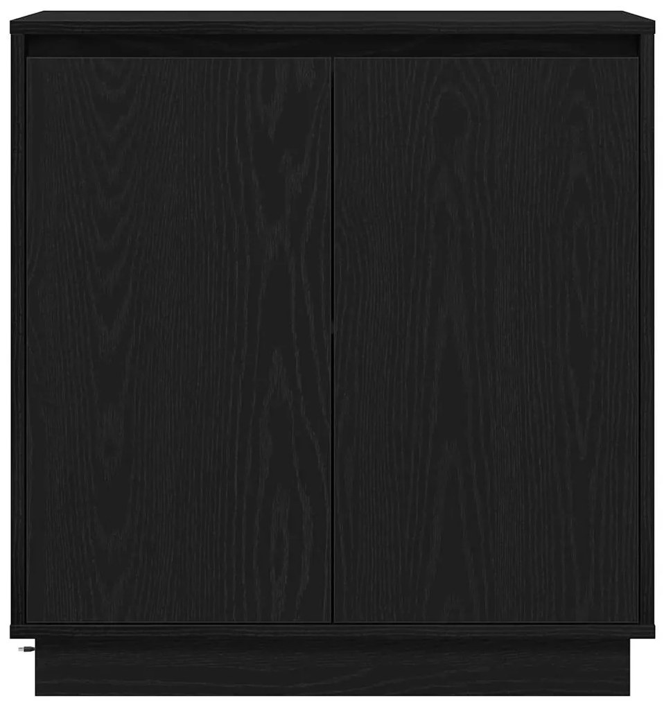 Aparador vidaXL com LED em Carvalho Preto 71x34,5x75 cm em Madeira Eng
