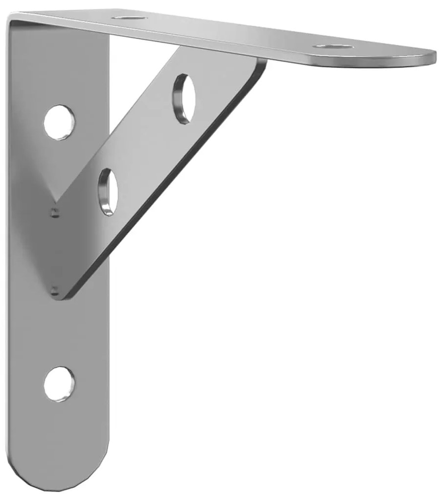 Suportes prateleira 4pcs 15x2,5x11,5 cm aço inoxidável prateado
