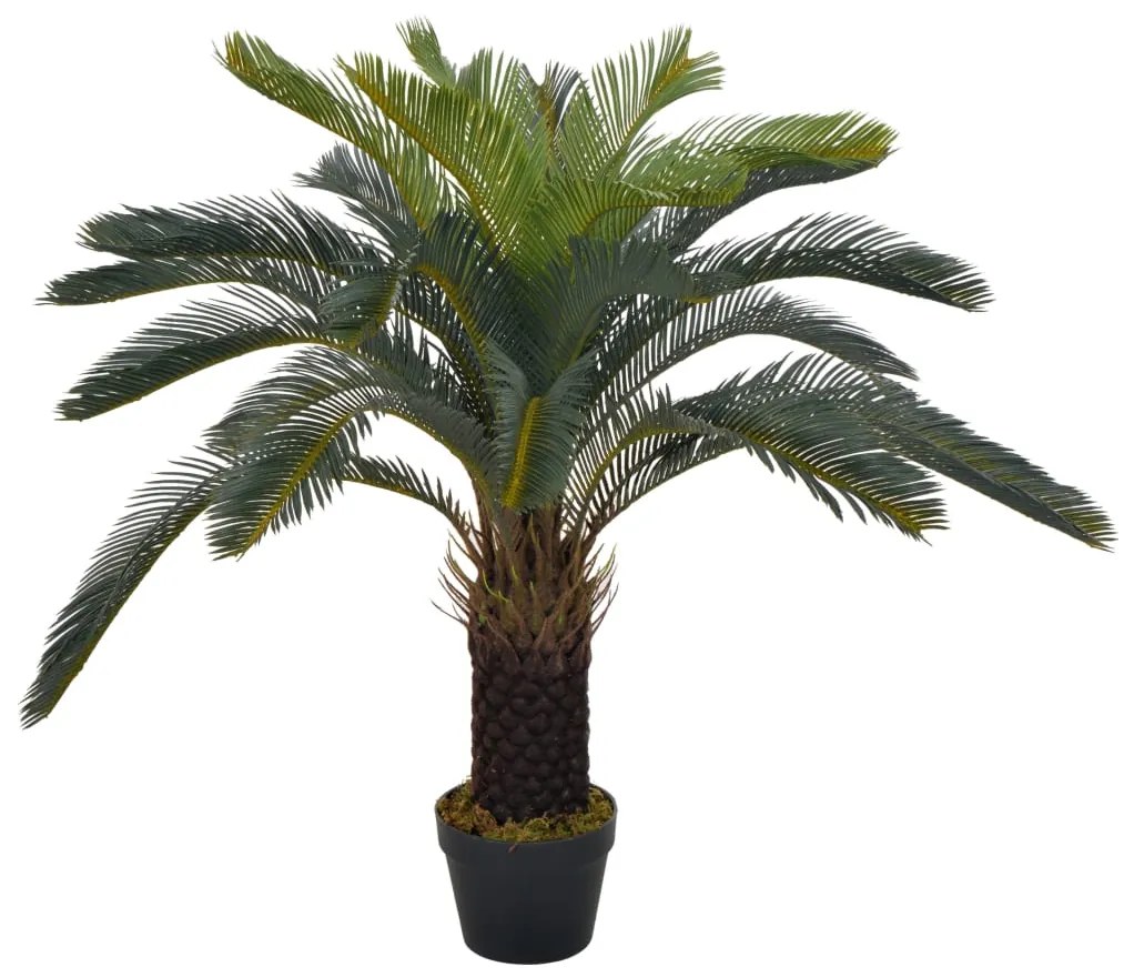 Palmeira cica artificial com vaso 90 cm verde