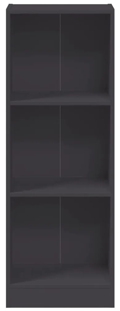 Estante c/3 prateleiras 40x24x109cm madeira processada cinzento