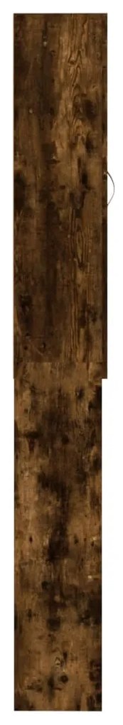 Armário máquina lavar roupa 64x25,5x190 cm carvalho fumado