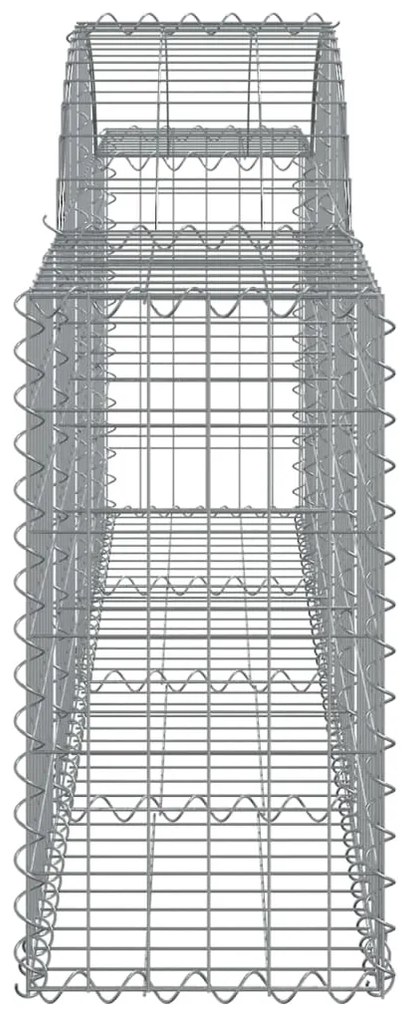 Cestos gabião arqueados 18pcs 200x30x60/80 cm ferro galvanizado