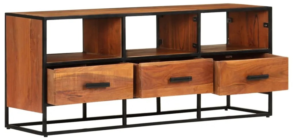Móvel de TV 110x30x45 cm madeira de acácia maciça