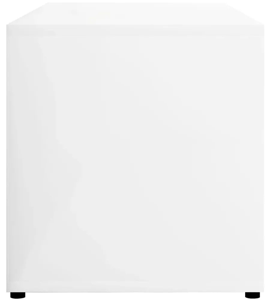 Móvel de TV 80x34x36 cm contraplacado branco brilhante