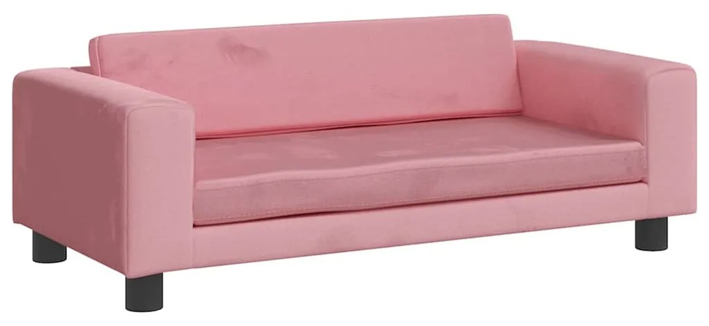 Cama para cães com extensão 100x50x30 cm veludo rosa