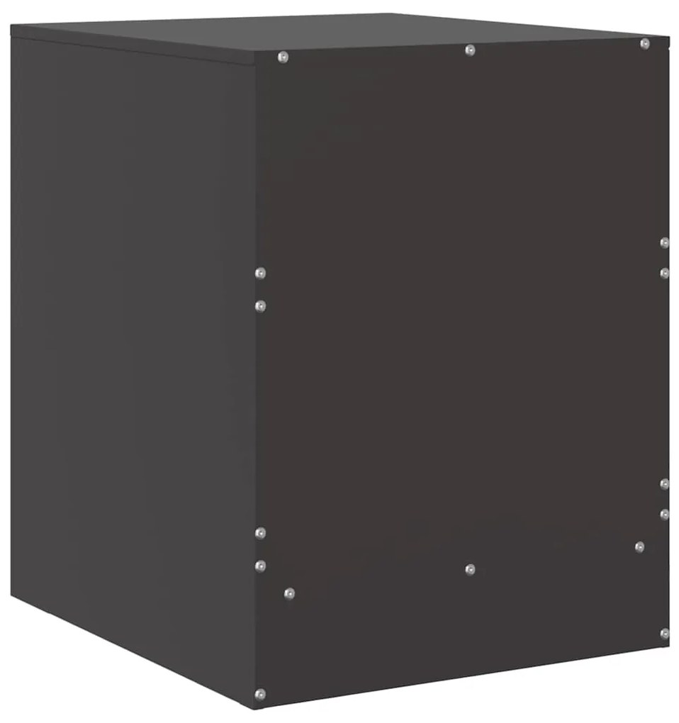 Mesa de cabeceira 34,5x39x44 cm aço preto
