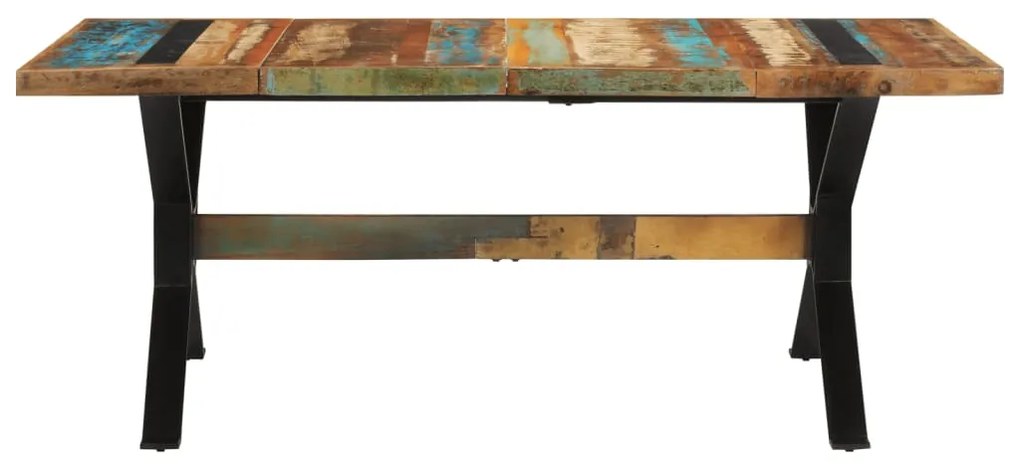 Mesa de jantar 180x90x73 cm madeira recuperada maciça