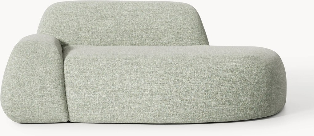 Chaise longue em bouclé Wolke (2 lugares)