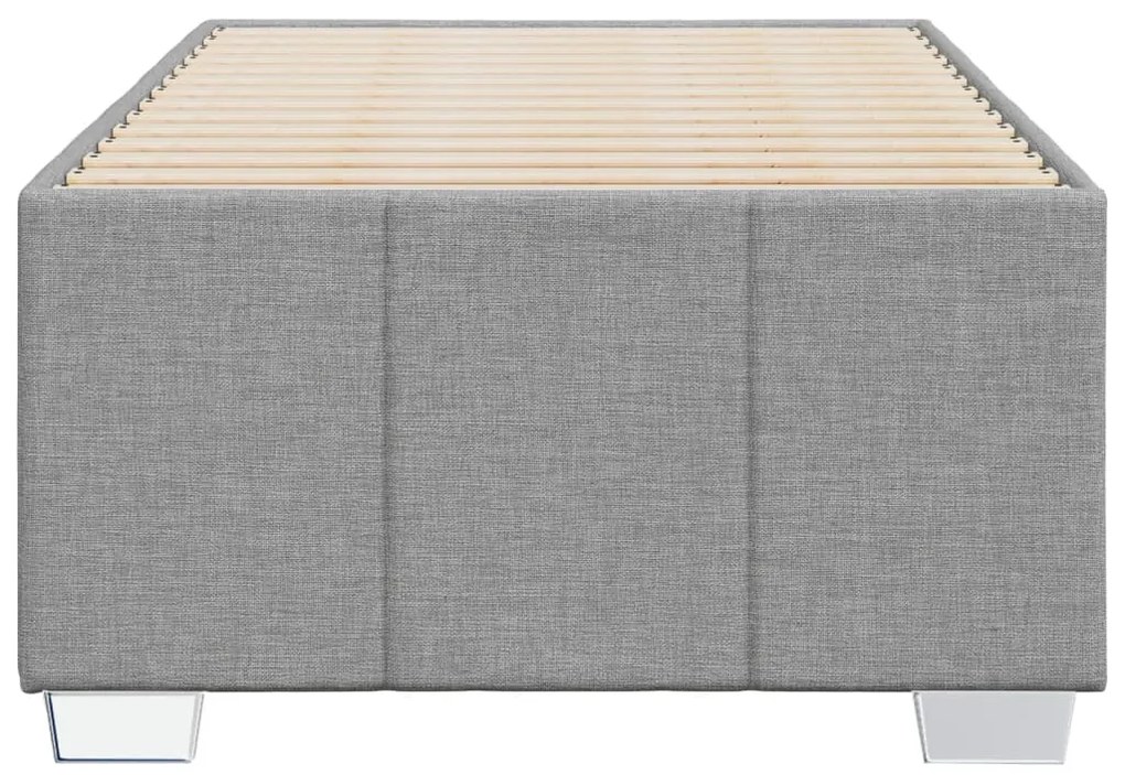 Estrutura de cama sem colchão 80x200 cm tecido cinzento-claro