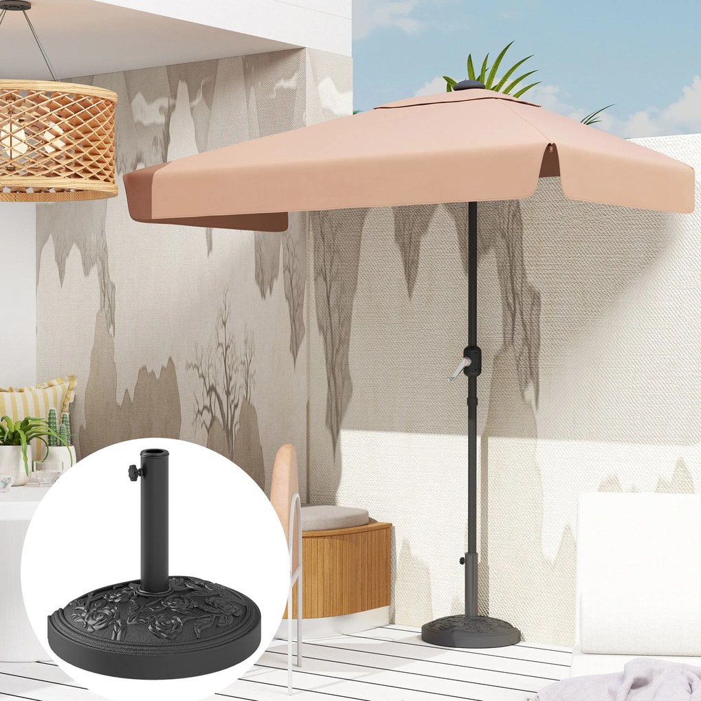 Base para Chapéu de Sol Semicircular Suporte para Chapéu de Sol Base p