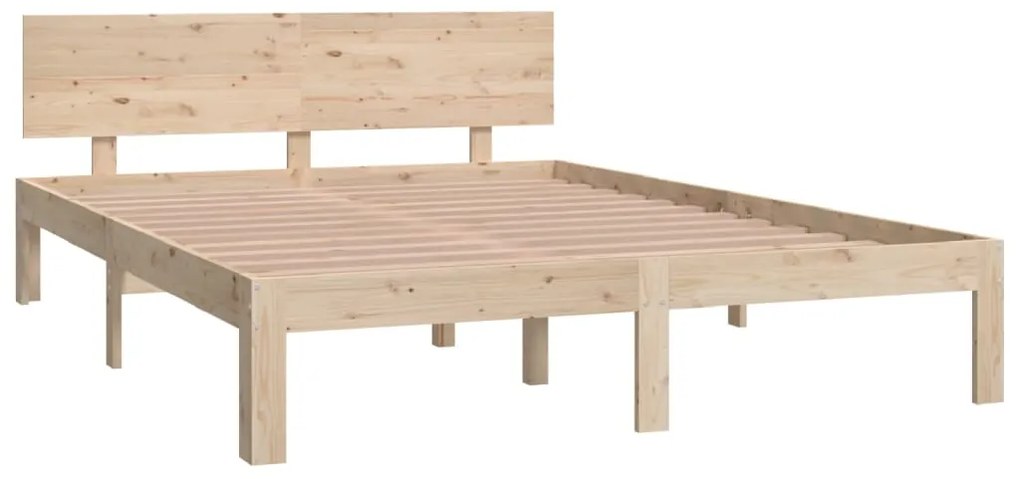 Estrutura de cama 140x200 cm pinho maciço