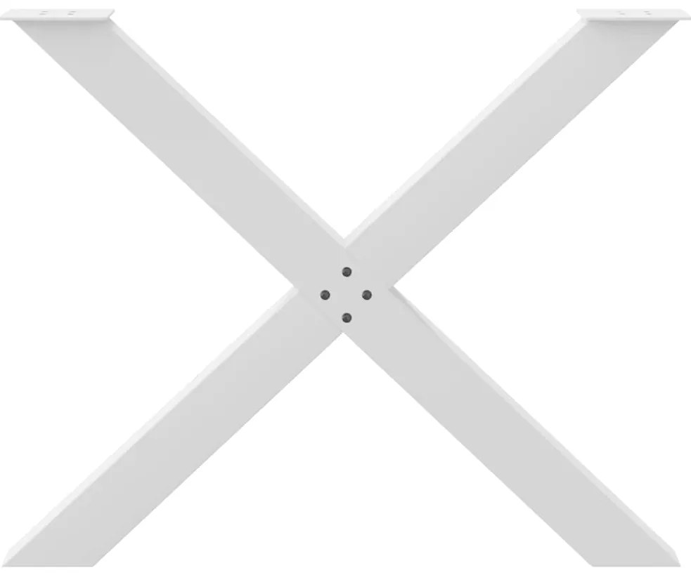 Pés para mesa de jantar em formato de X, 3 peças, branco, 90x (72-73)