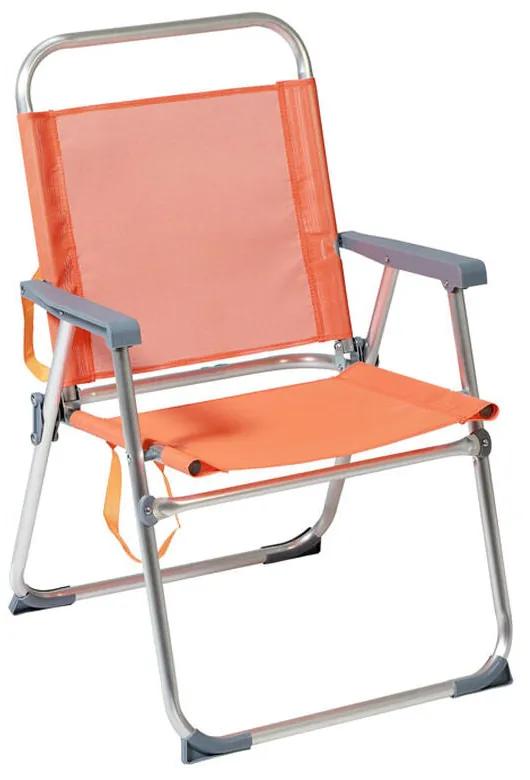 Cadeira de Praia Laranja Alumínio 22 mm (52 x 56 x 80 cm)