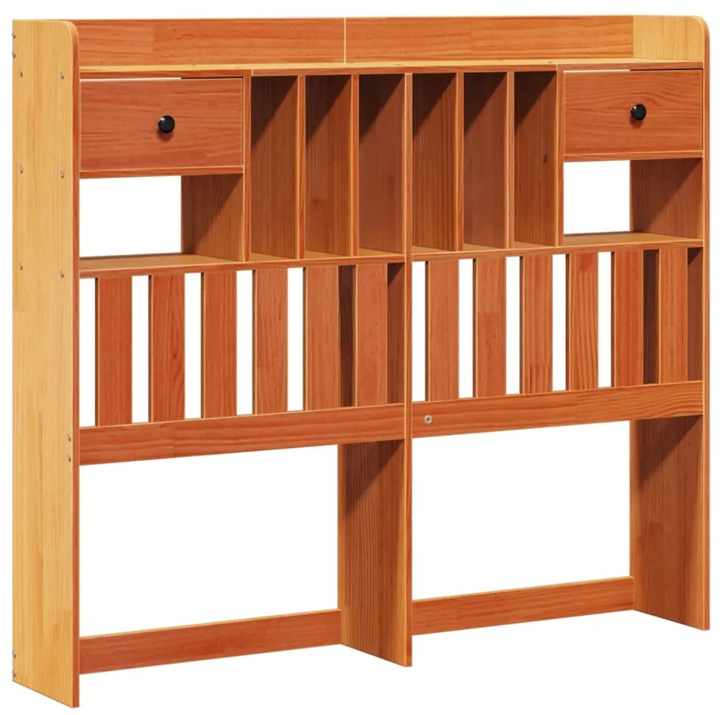 Cama com estante sem colchão 135x190 cm pinho maciço