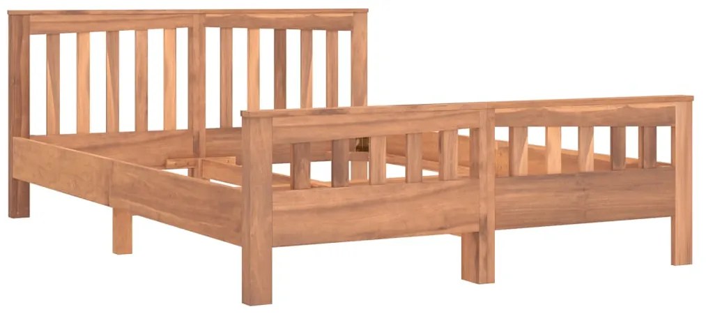Estrutura de cama 140x200 cm madeira de teca maciça
