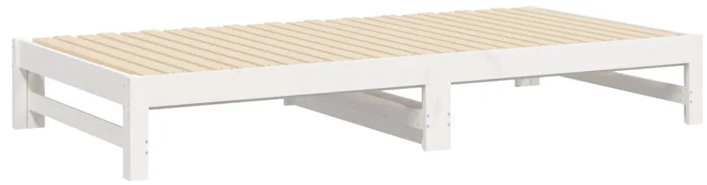 Sofá-cama de puxar 2x(90x200) cm pinho maciço branco