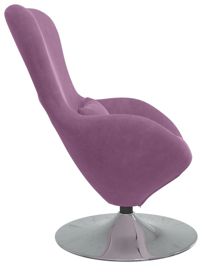 Cadeira Egg de Veludo Roxo