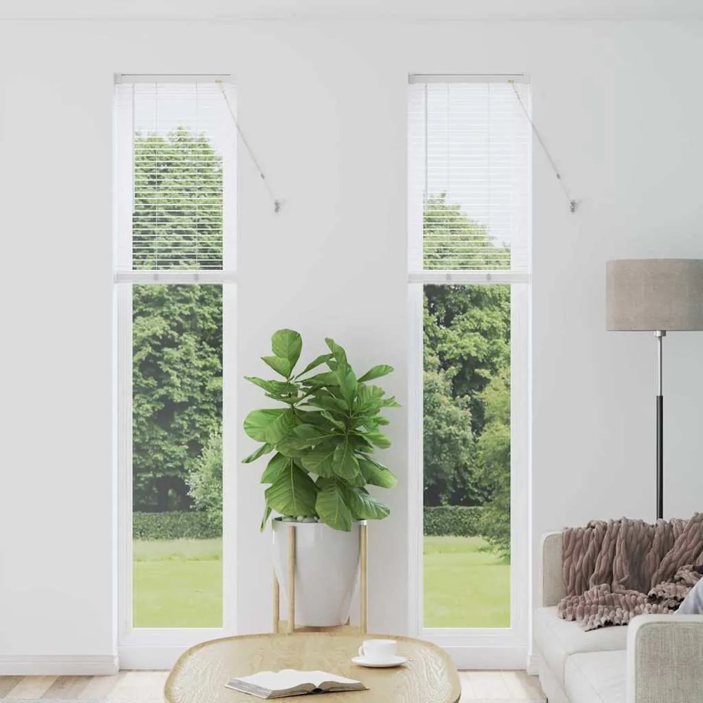 Persiana de Janela com cortinas Outros Manual Branco 40 x 220 cm Alumí