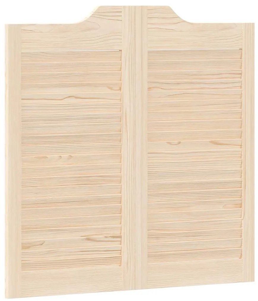Portas de batente design de persiana 1-Par 80x80cm pinho maciço