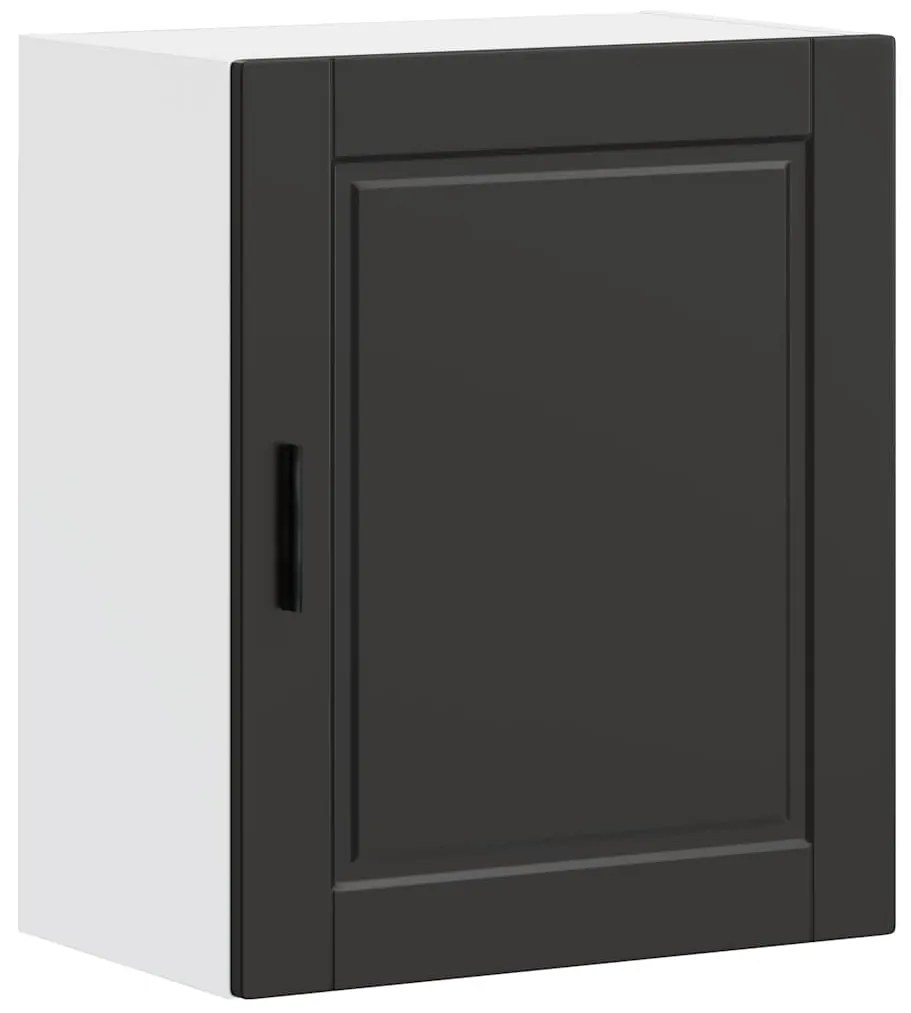 Armários parede cozinha 2 pcs Porto madeira engenheirada preto