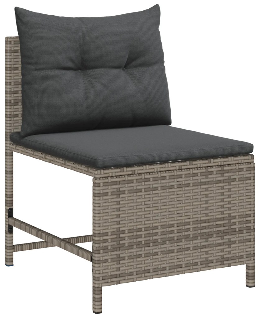 Conjunto de Sofás para Exterior Cinza e cinza escuro