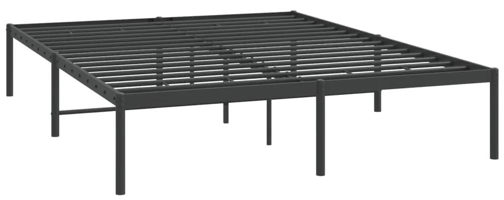 Estrutura de cama 140x190 cm metal preto