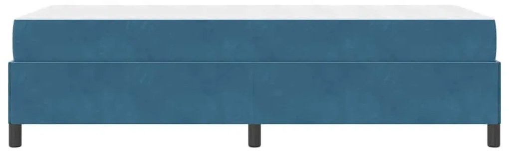 Estrutura da Cama Azul Escuro e Branco 90 x 190 cm Veludo