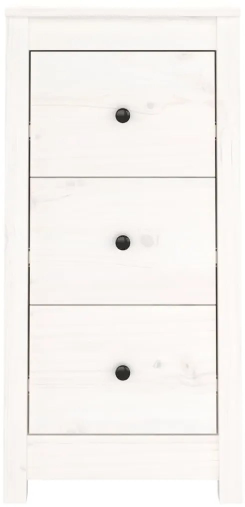 Aparadores 2 pcs 40x35x80 cm madeira de pinho maciça branco