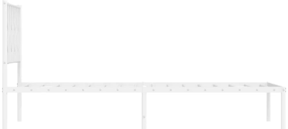 Estrutura de cama com cabeceira 100x190 cm metal branco