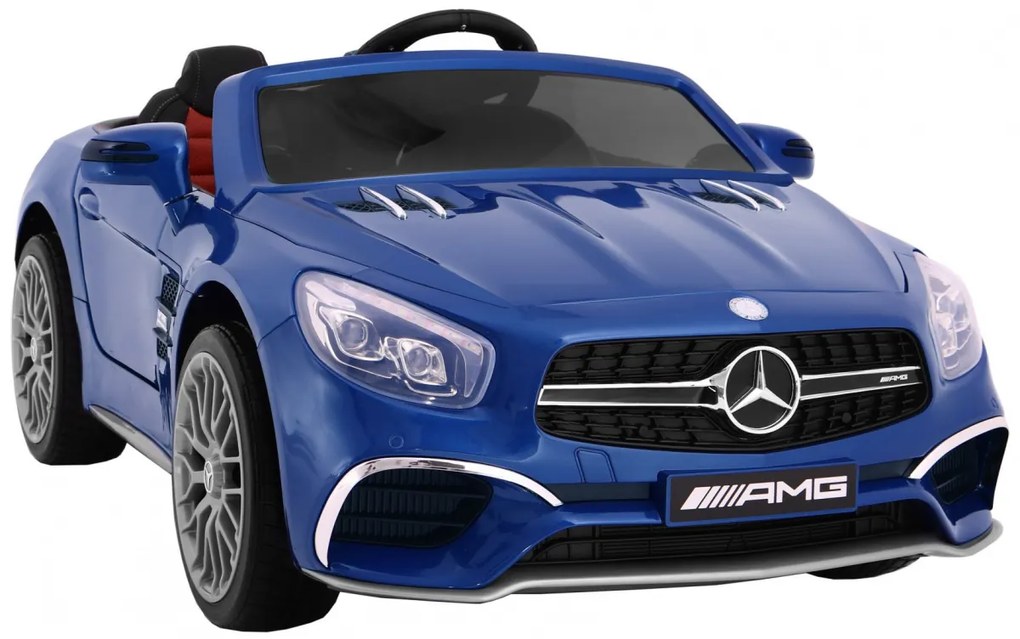 Carro elétrico para Crianças 12V  Mercedes AMG SL65 Rodas de EVA, Assento de couro Azul Pintado