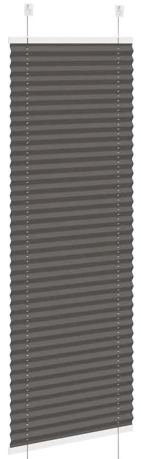 Preto Plissada Cega 45x150 cm Largura Tecido 44,4 cm Poliéster