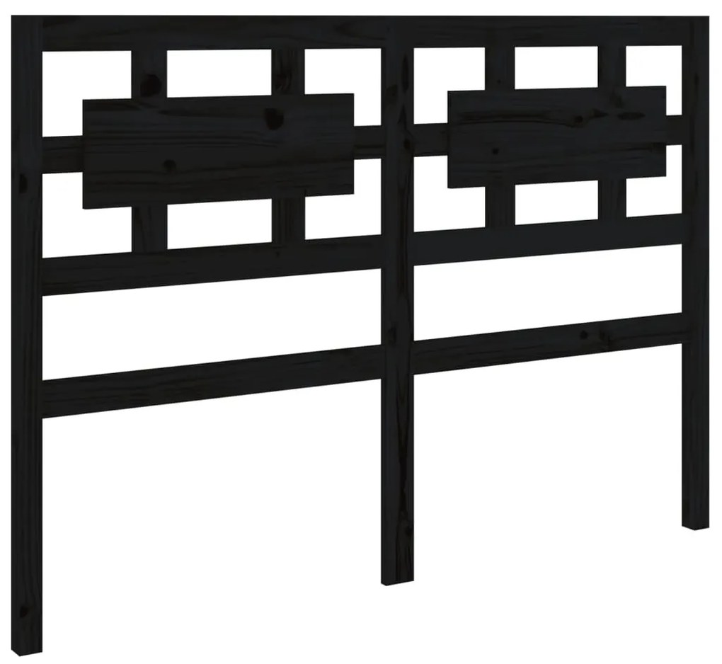 Estrutura de cama 140x190 cm madeira maciça preto