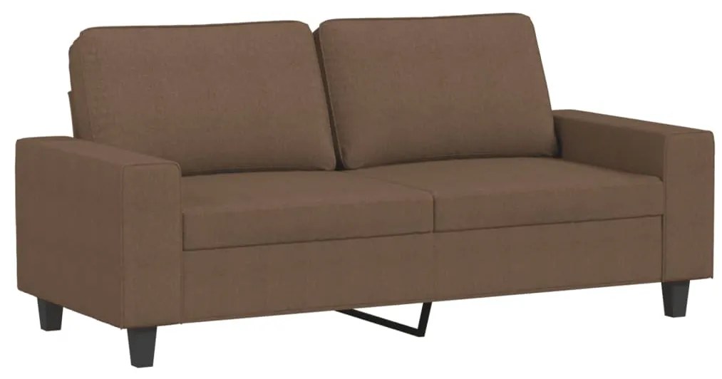 2 pcs conjunto de sofás tecido castanho