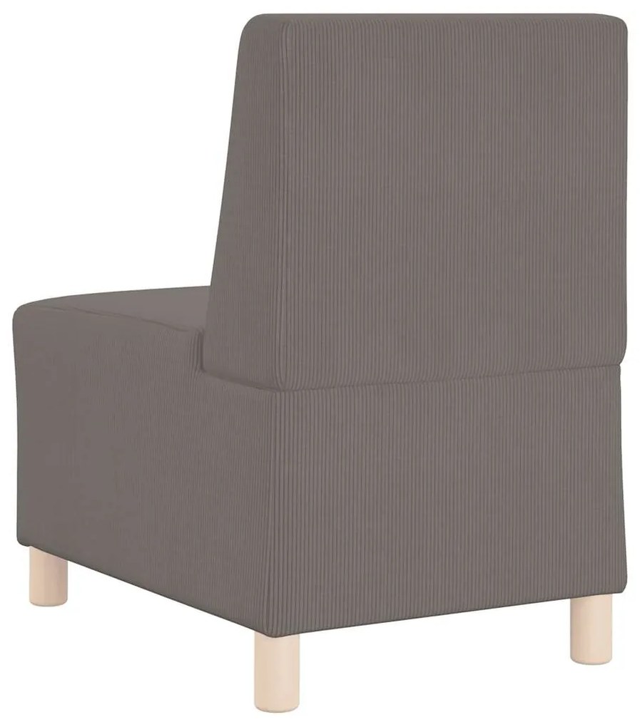 Poltrona 55 cm tecido corduroy cinzento-claro