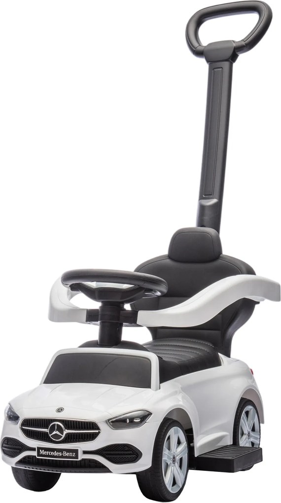 Andarilho forma carro para Crianças, 91 x 40 x 83 cm, Design 2 em 1, Branco