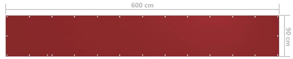 Tela de varanda 90x600 cm tecido Oxford vermelho