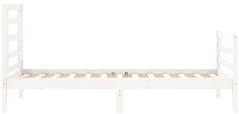 Estrutura de cama com cabeceira 90x200 cm madeira maciça