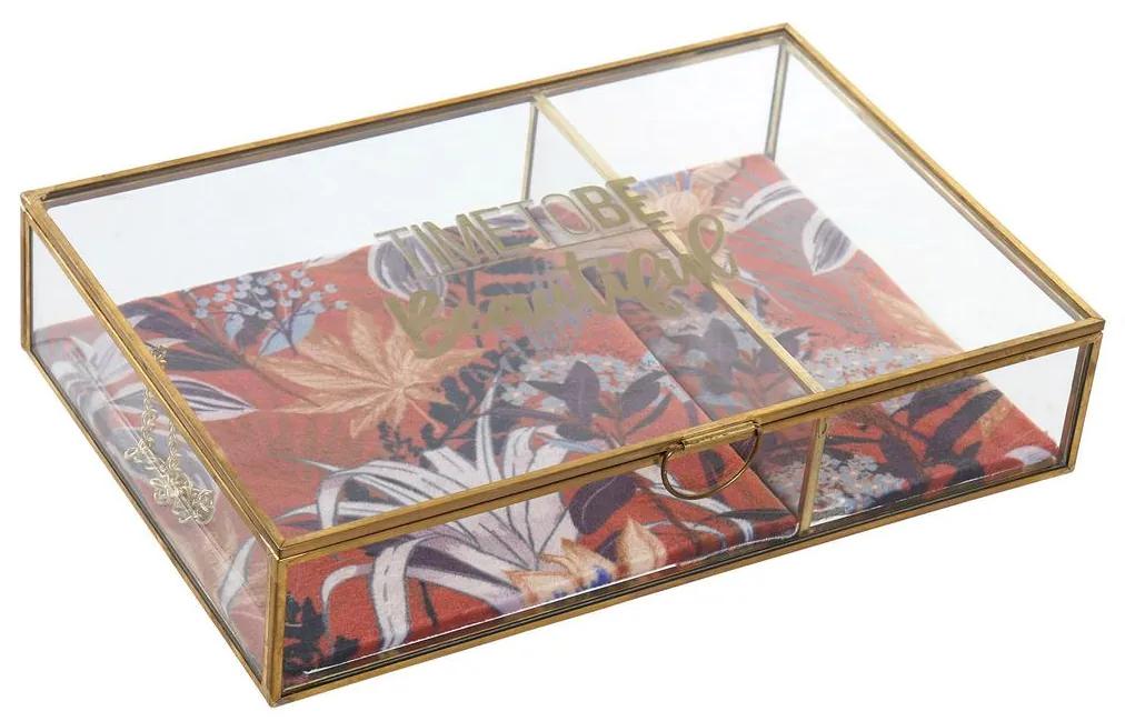 Guarda-Joias DKD Home Decor Metal Cristal Boho (23 x 15 x 5 cm)