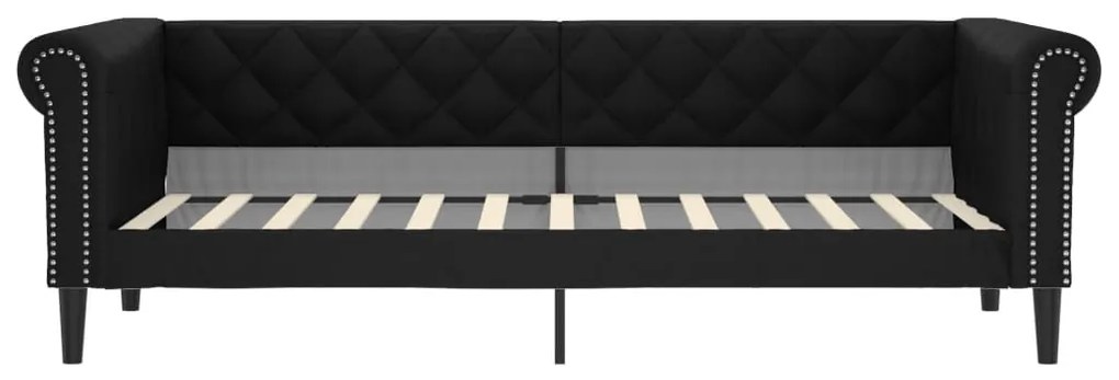 Sofá-cama 90x200 cm couro artificial preto