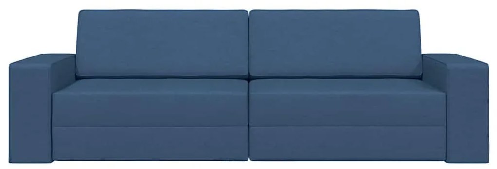 Sofá Cama de Chão 2 em 1 Azul 245x150x60,5 cm Tecido