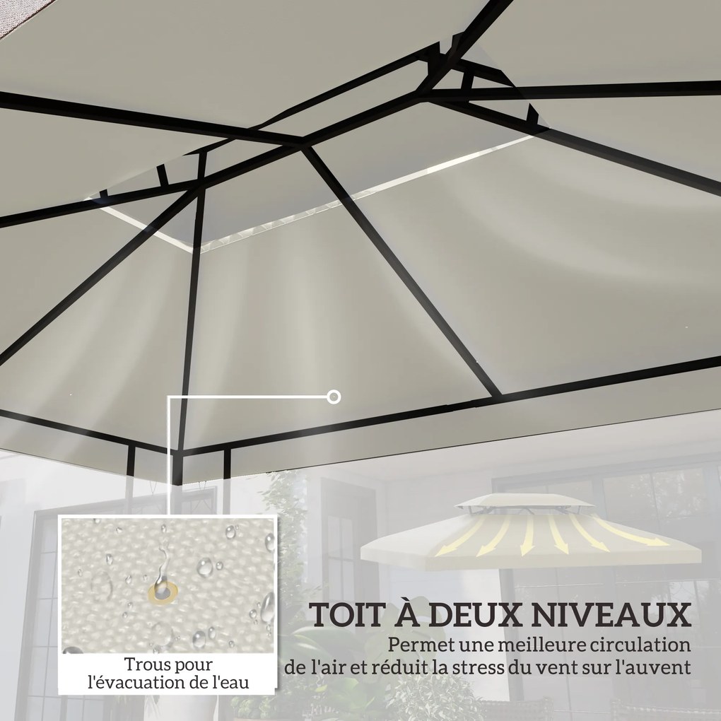 Cobertura de substituição para Tenda 3 x 4 m (NÃO INCLUIDA) creme