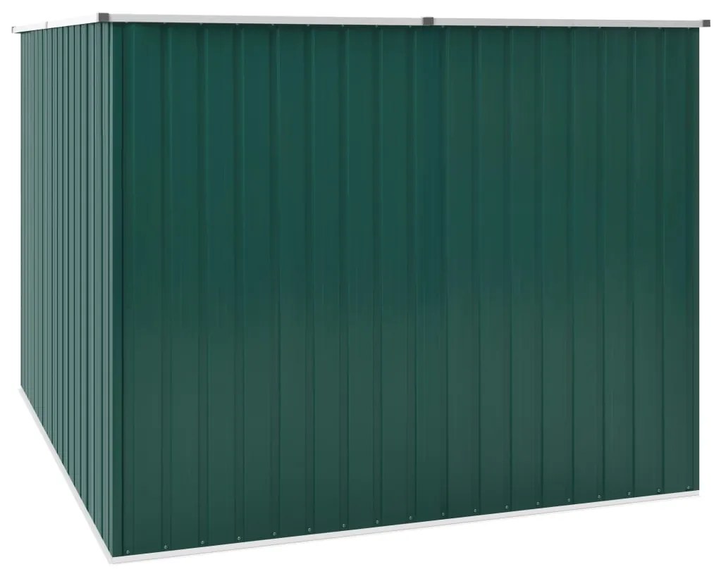 Abrigo de jardim 195x198x159 cm aço galvanizado verde