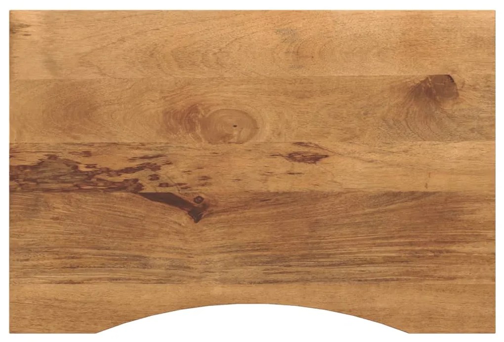Tampo de mesa com curva 80x60x2,5 cm mangueira áspera maciça
