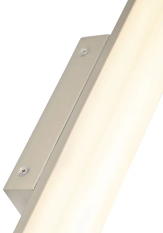 LED Candeeiro de parede de banheiro moderno aço 62 cm IP44 - Cascada Moderno