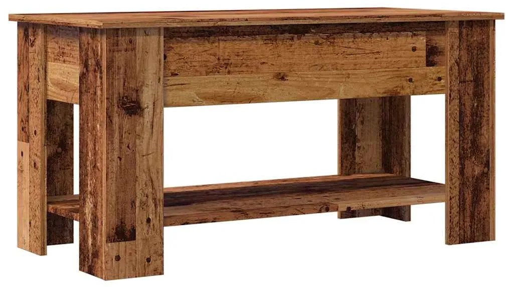 Mesa de centro madeira antiga 101x49x52 cm madeira trabalhada