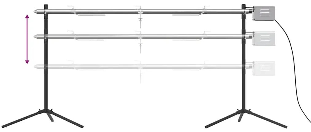 Conjunto de grelhador automático e tabuleiro aço inoxidável