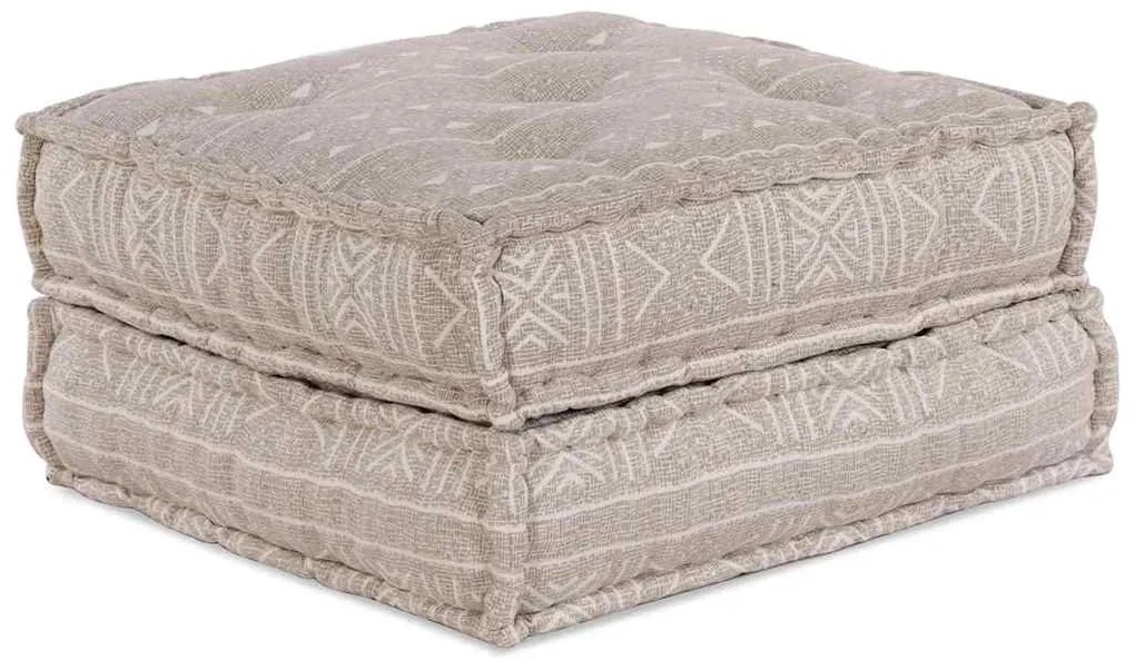 Puff Modular - Café Claro, 70x70x36 cm, Tecido