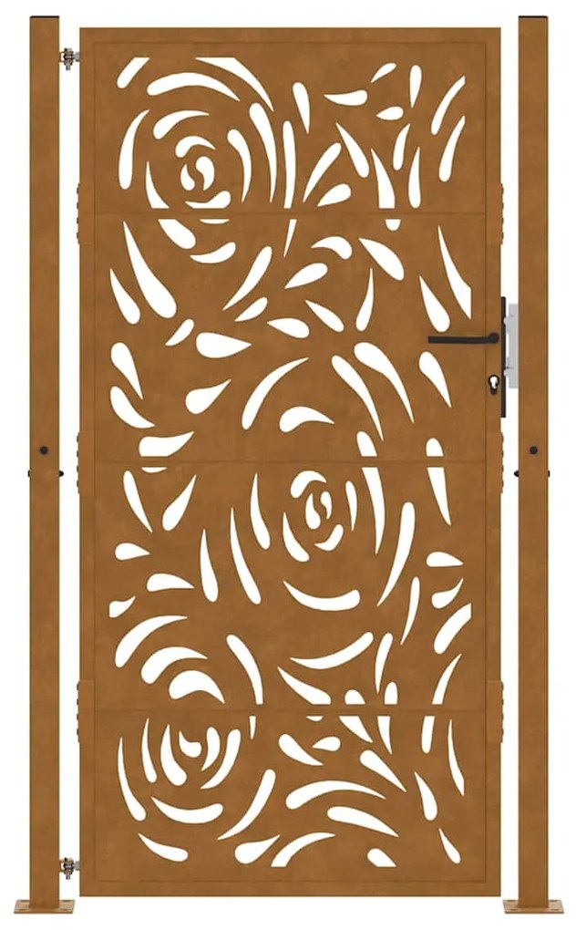 Portão de jardim 105x180 cm design de chama de aço resistente