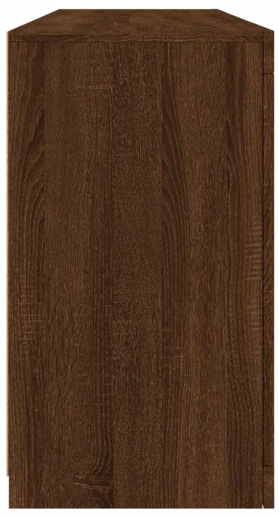 Aparador com luzes LED 163x37x67 cm carvalho castanho